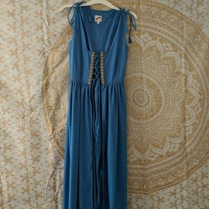 Powder blue outer sheath dress
